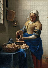 Die Milchmagd von Vermeer als 1000-Teile-Puzzle-Kunstwerk – Motivansicht