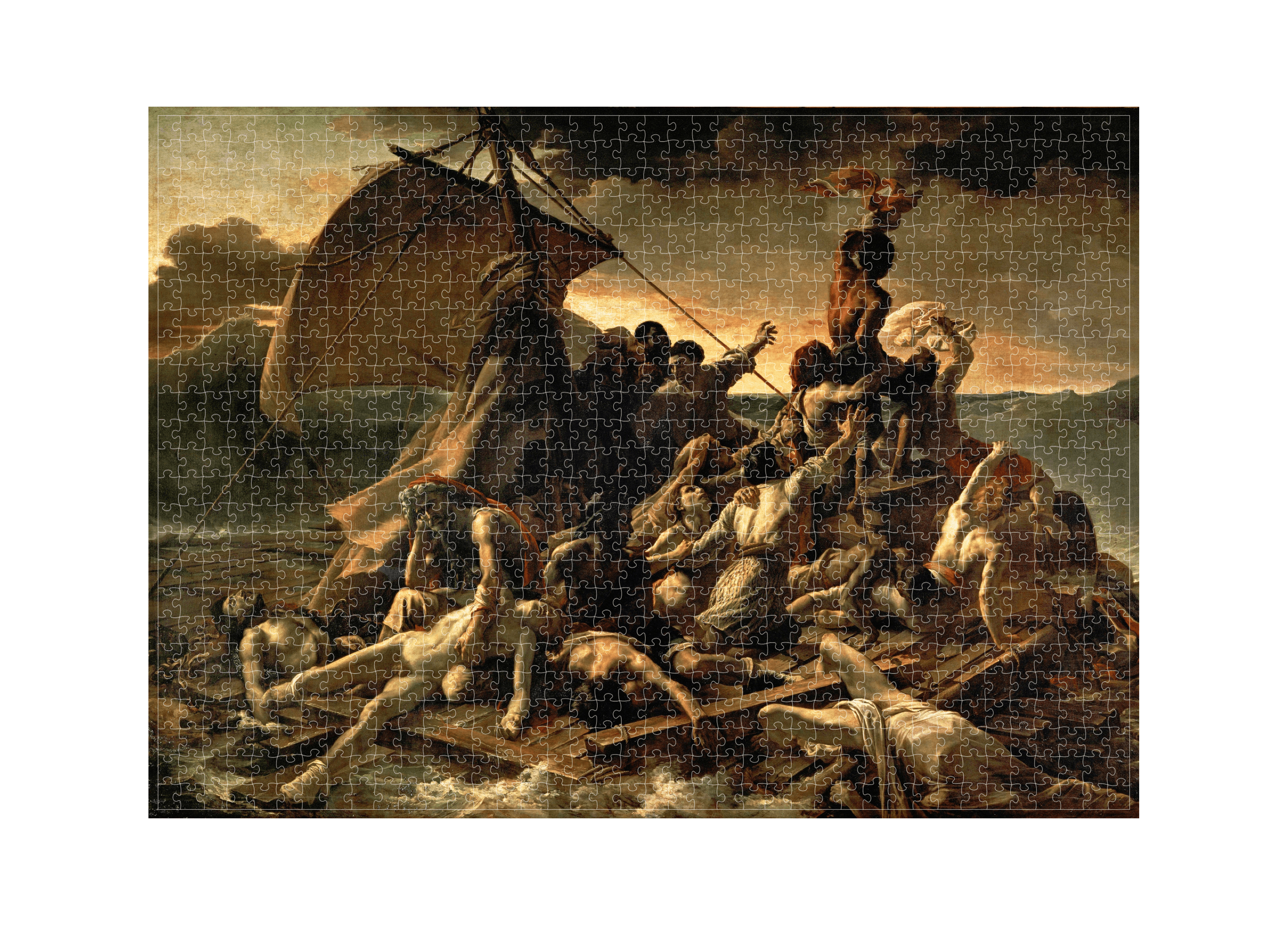 Das Floß der Medusa von Théodore Géricault als 1000-Teile-Puzzle-Kunstwerk – Motivansicht