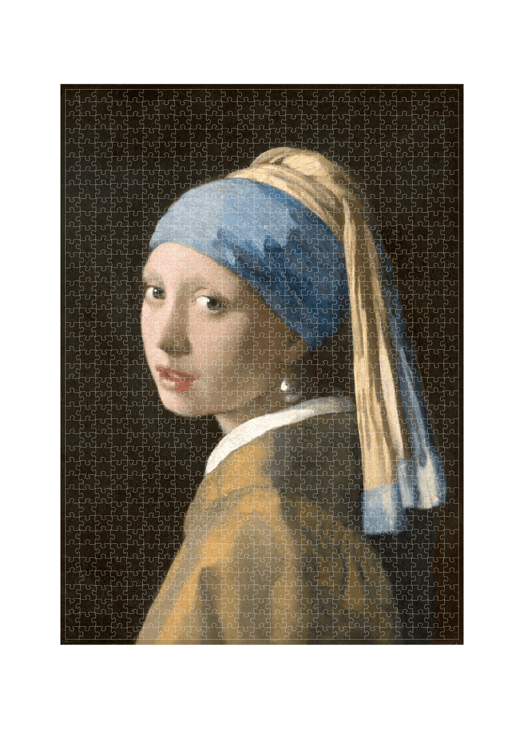 Das Mädchen mit dem Perlenohrring von Vermeer als 1000-Teile-Puzzle-Kunstwerk – Motivansicht