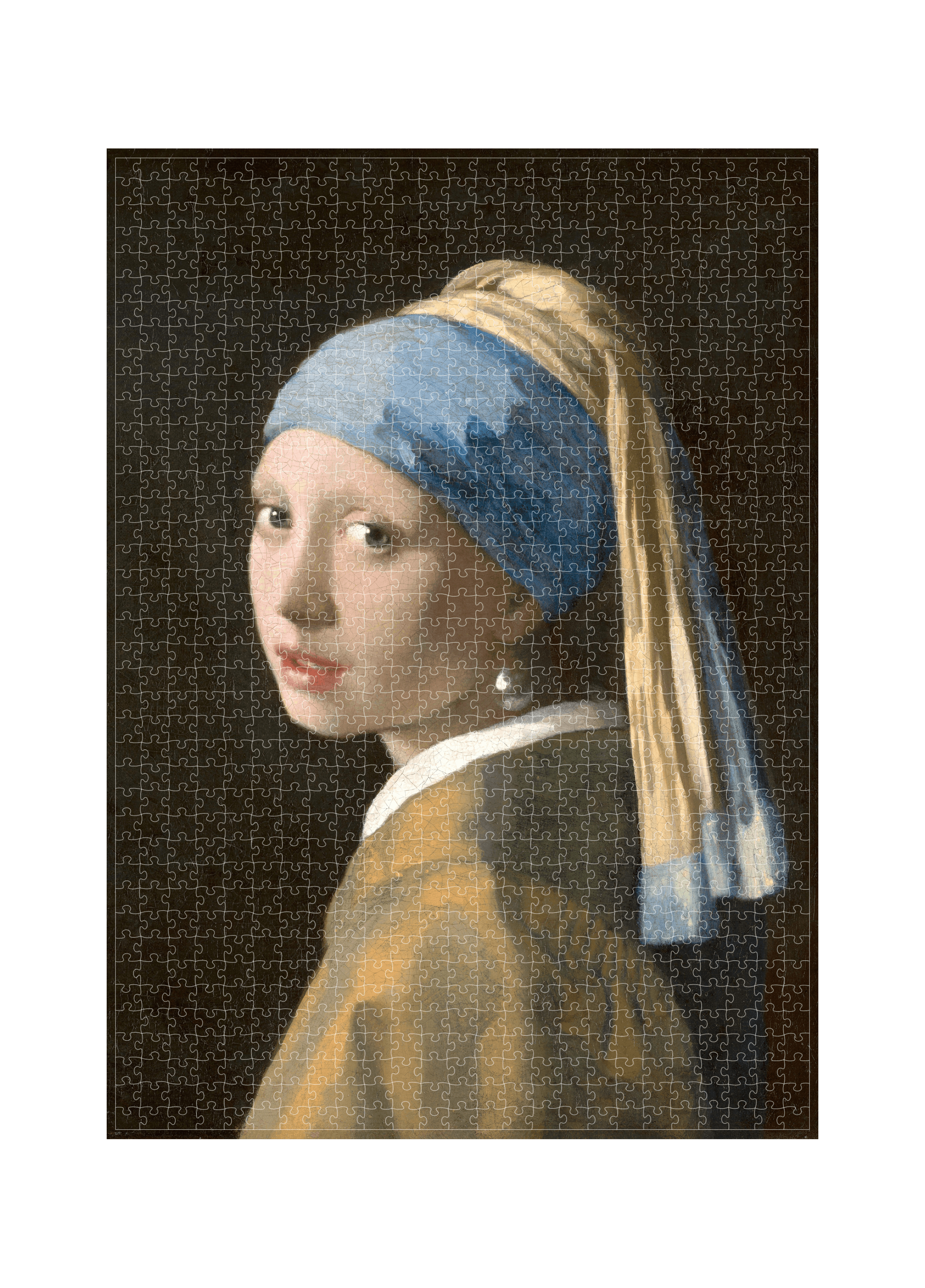 Das Mädchen mit dem Perlenohrring von Vermeer als 1000-Teile-Puzzle-Kunstwerk – Motivansicht