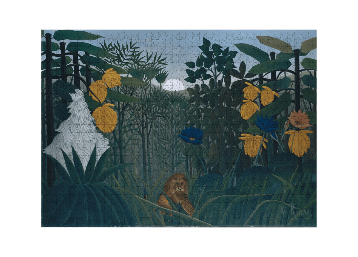 Das Mahl des Löwen von Henri Rousseau als 1000-Teile-Puzzle-Kunstwerk – Motivansicht