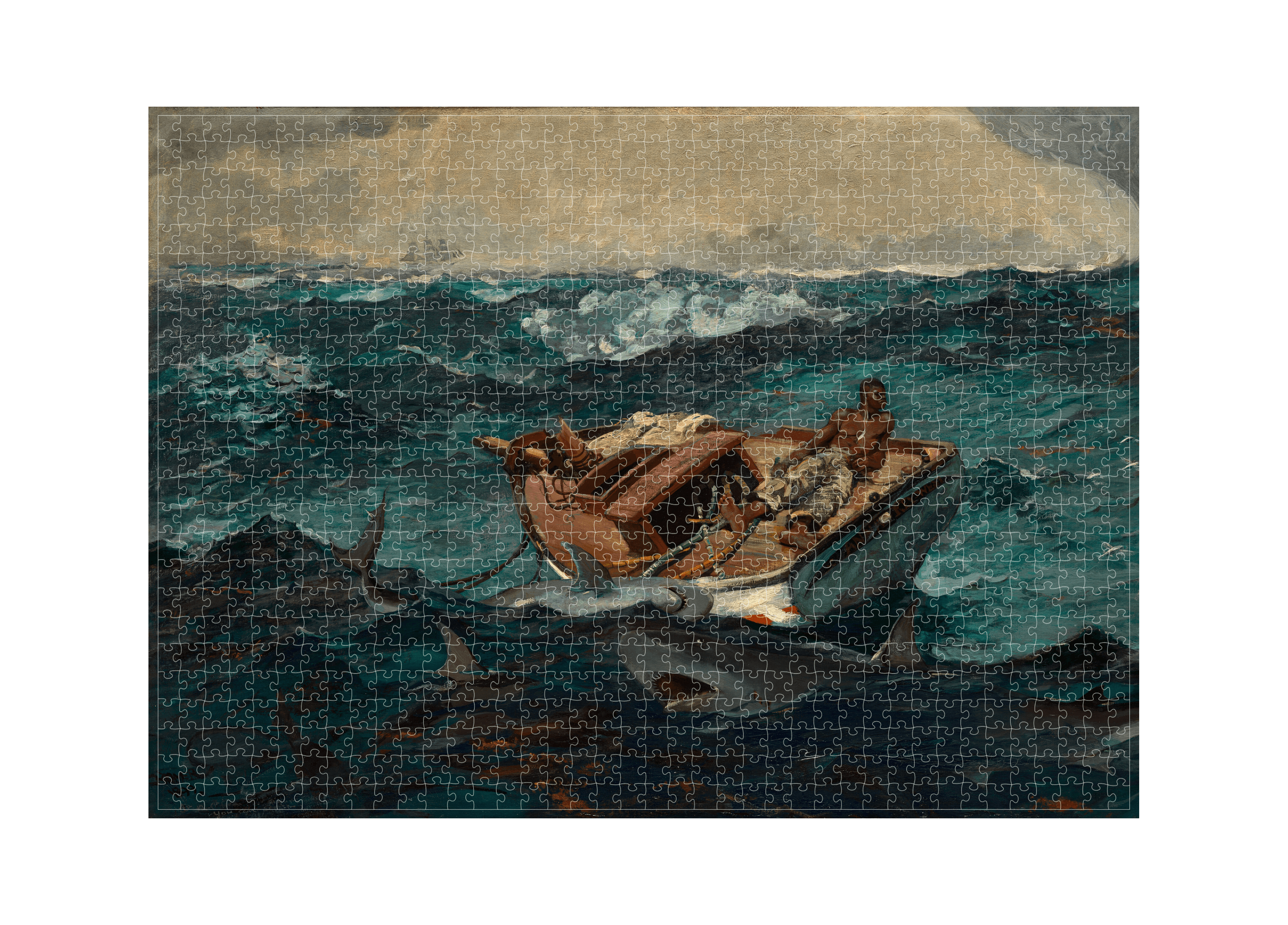 Der Golfstrom von Winslow Homer als 1000-Teile-Kunstpuzzle – Motivansicht