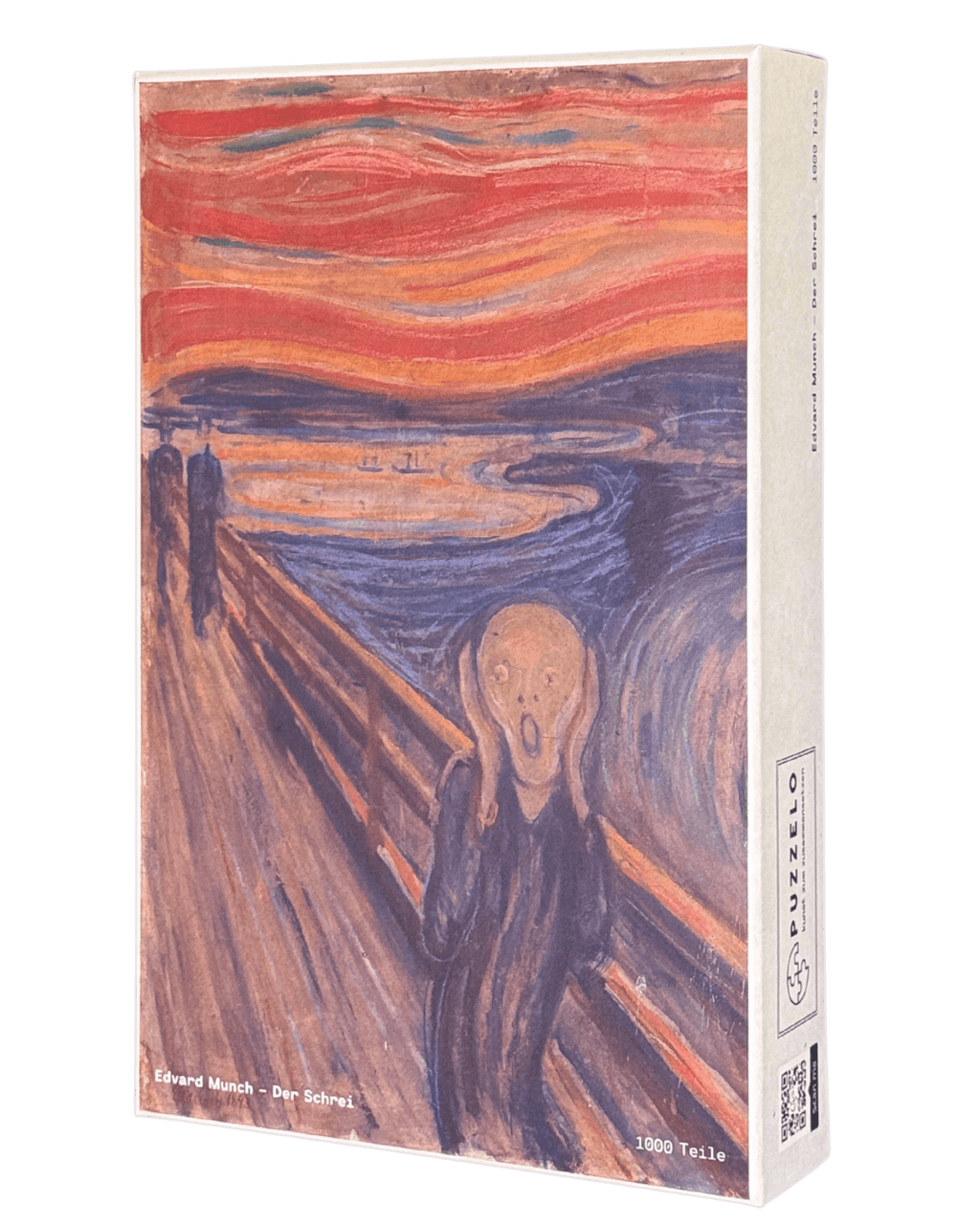 Der Schrei – Edvard Munch Puzzle Kunstwerk, 1000 Teile, Verpackung Vorderseite
