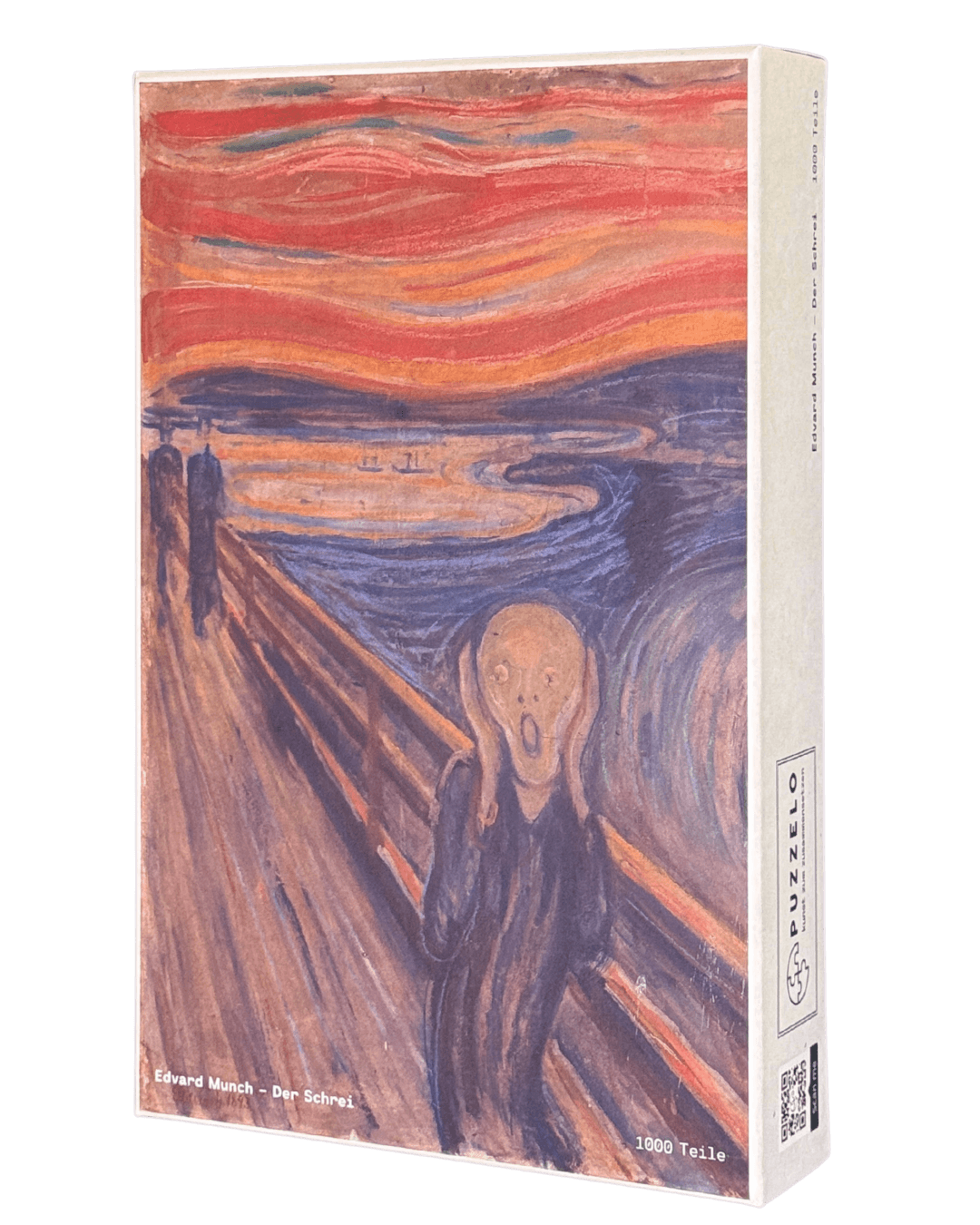 Der Schrei – Edvard Munch Puzzle Kunstwerk, 1000 Teile, Verpackung Vorderseite