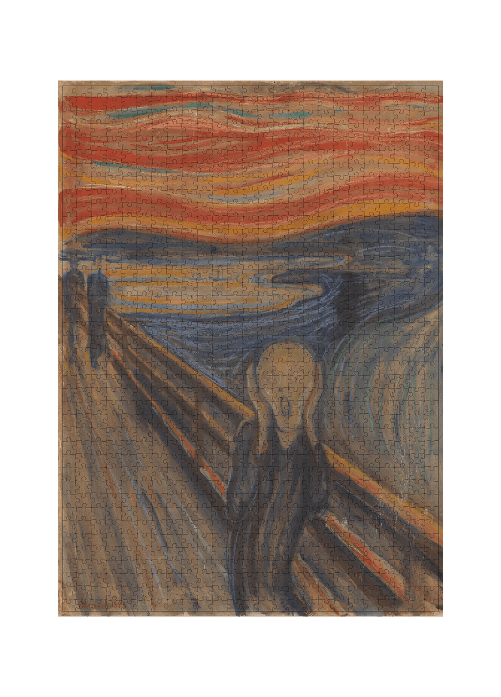Der Schrei von Edvard Munch als 1000-Teile-Puzzle-Kunstwerk – Motivansicht