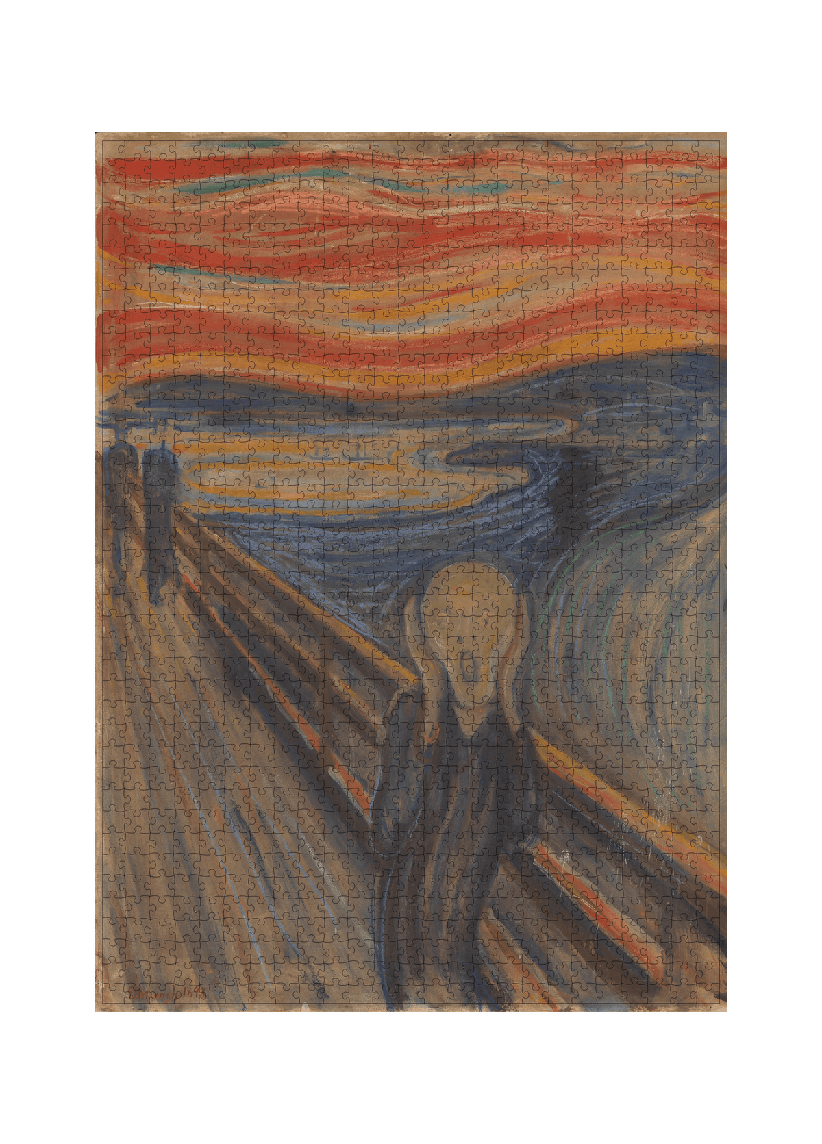 Der Schrei von Edvard Munch als 1000-Teile-Puzzle-Kunstwerk – Motivansicht