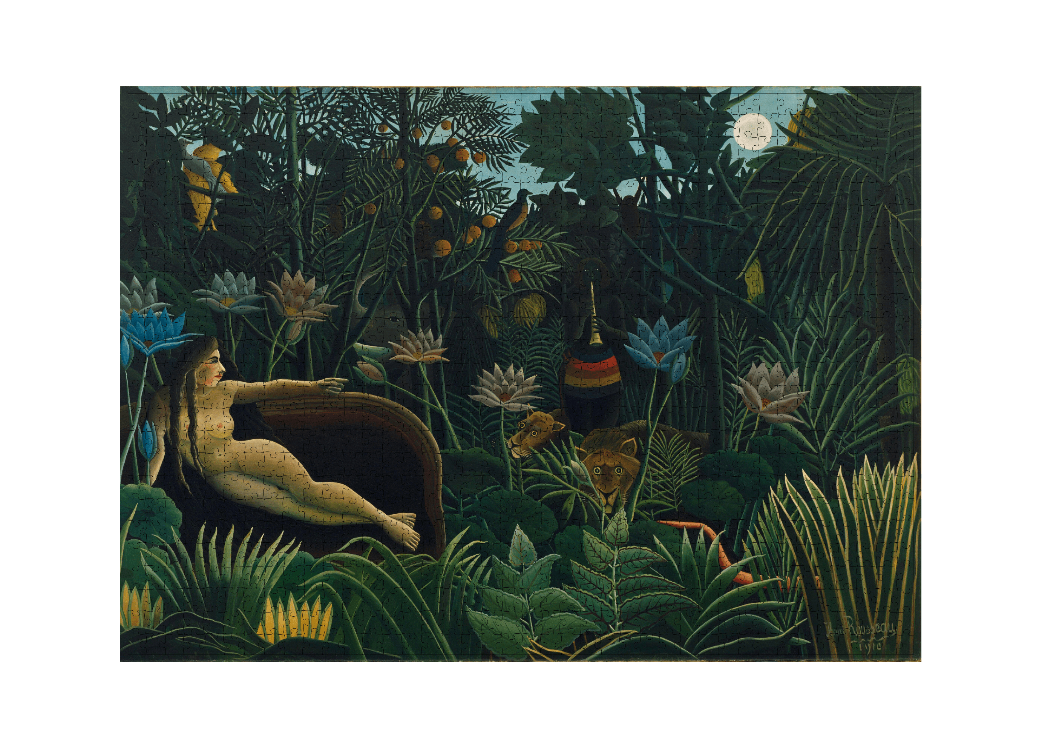 Der Traum von Henri Rousseau als 1000-Teile-Puzzle-Kunstwerk – Motivansicht