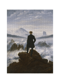 Der Wanderer über dem Nebelmeer von Caspar David Friedrich als 1000-Teile-Puzzle-Kunstwerk – Motivansicht