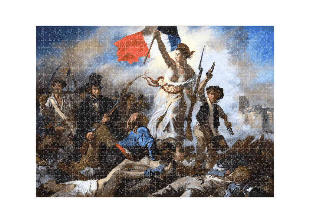 Die Freiheit führt das Volk von Eugène Delacroix als 1000-Teile-Kunstpuzzle – Motivansicht