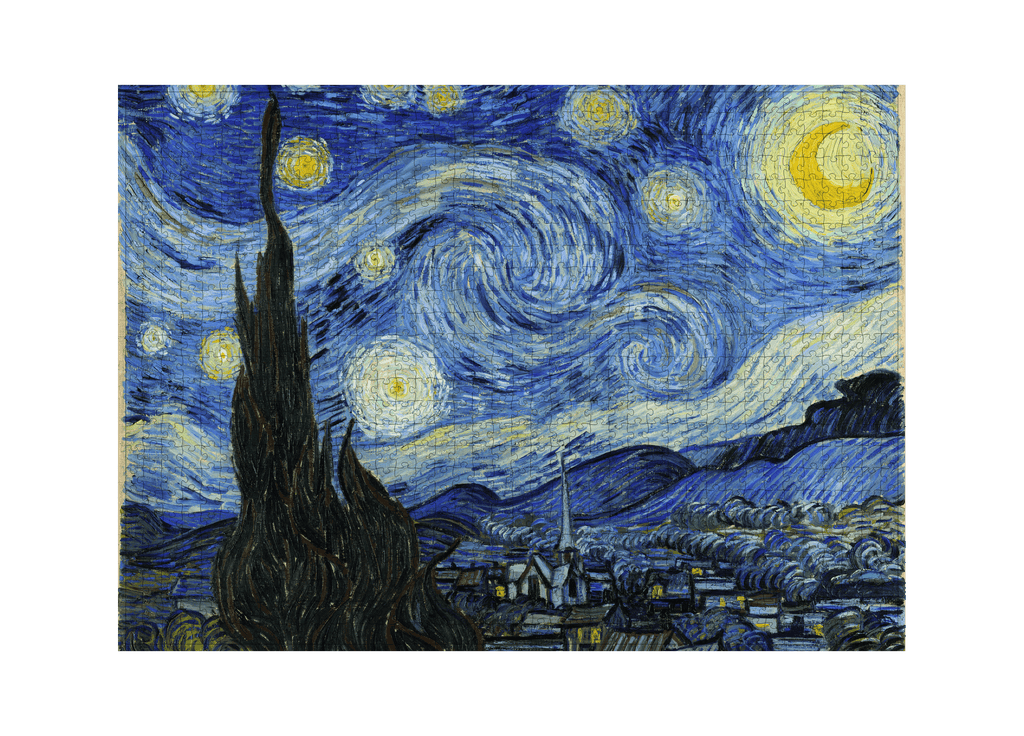 Die Sternennacht von Vincent van Gogh als 1000-Teile-Puzzle-Kunstwerk – Motivansicht