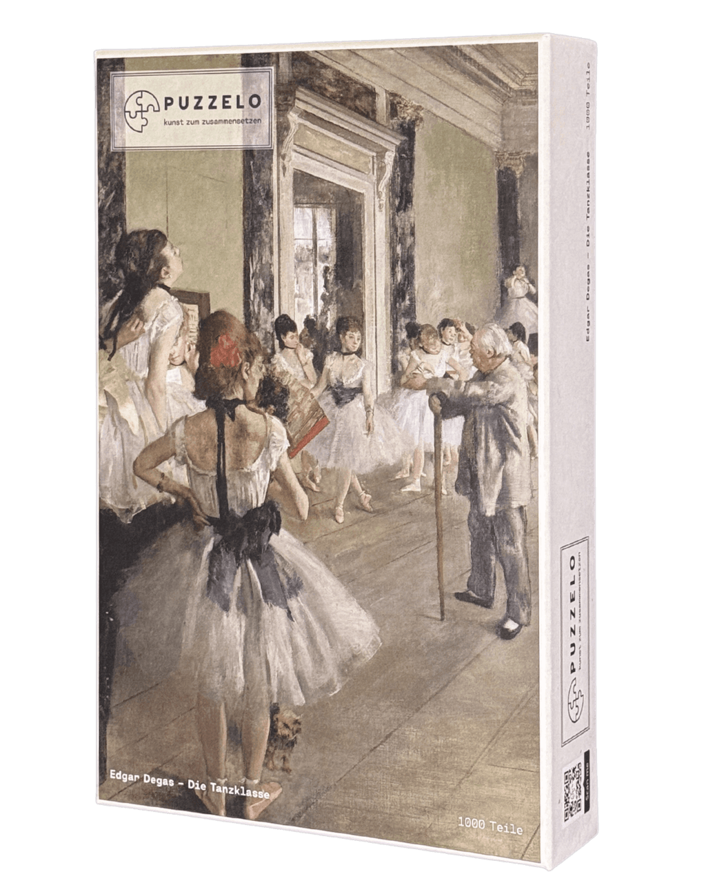 Die Tanzklasse – Edgar Degas Kunstpuzzle, 1000 Teile, Verpackung Vorderseite