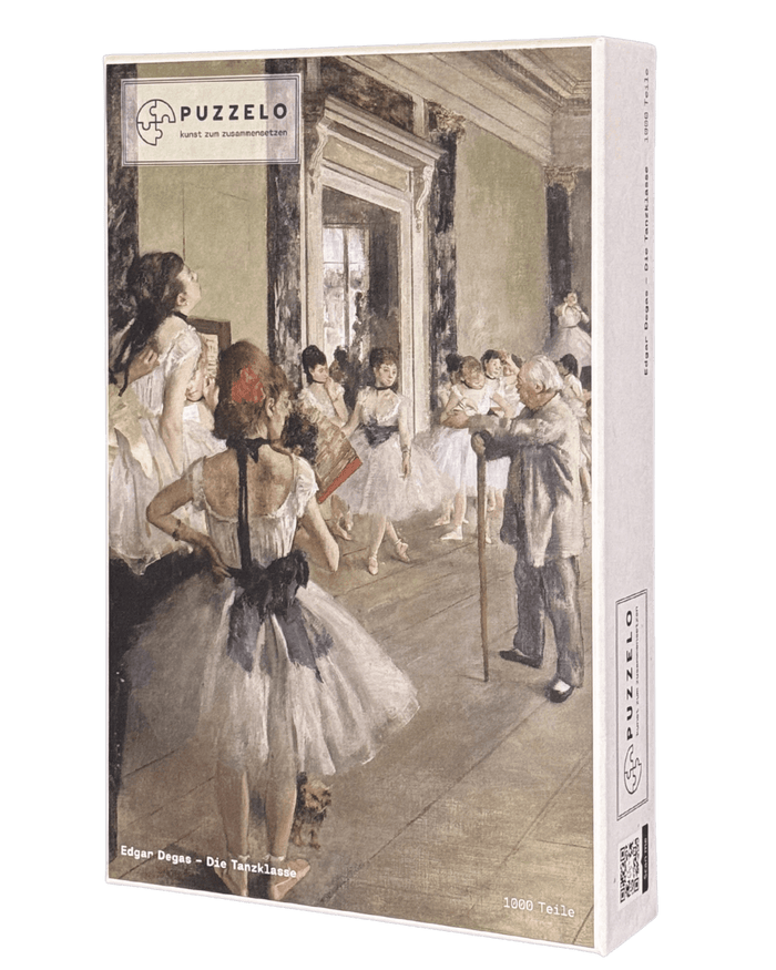 Die Tanzklasse – Edgar Degas Kunstpuzzle, 1000 Teile, Verpackung Vorderseite