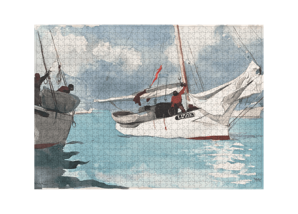 Fischerboote, Key West – Winslow Homer als 1000-Teile-Kunstpuzzle – Motivansicht