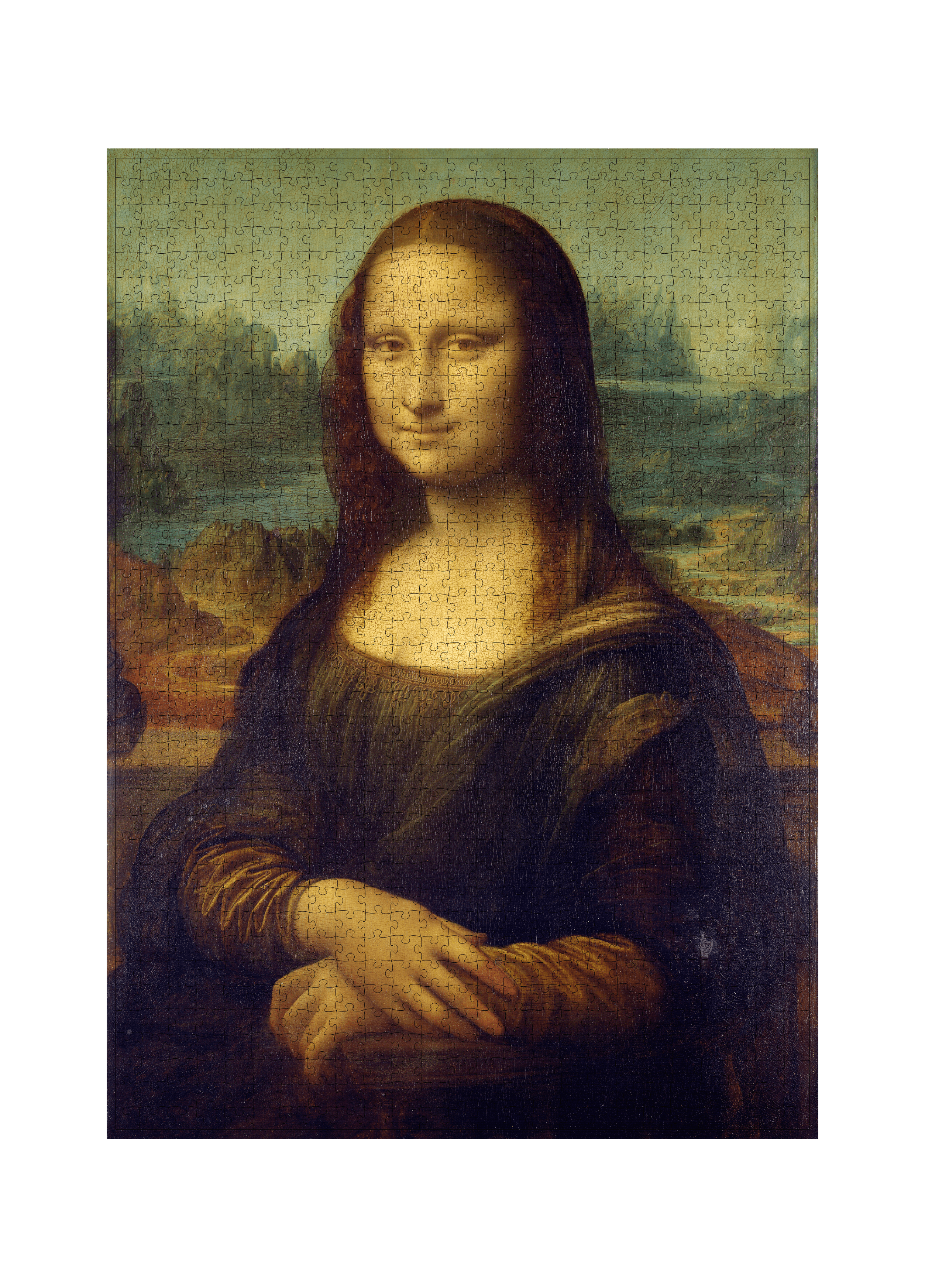 Mona Lisa von Leonardo da Vinci als 1000-Teile-Puzzle-Kunstwerk – Motivansicht