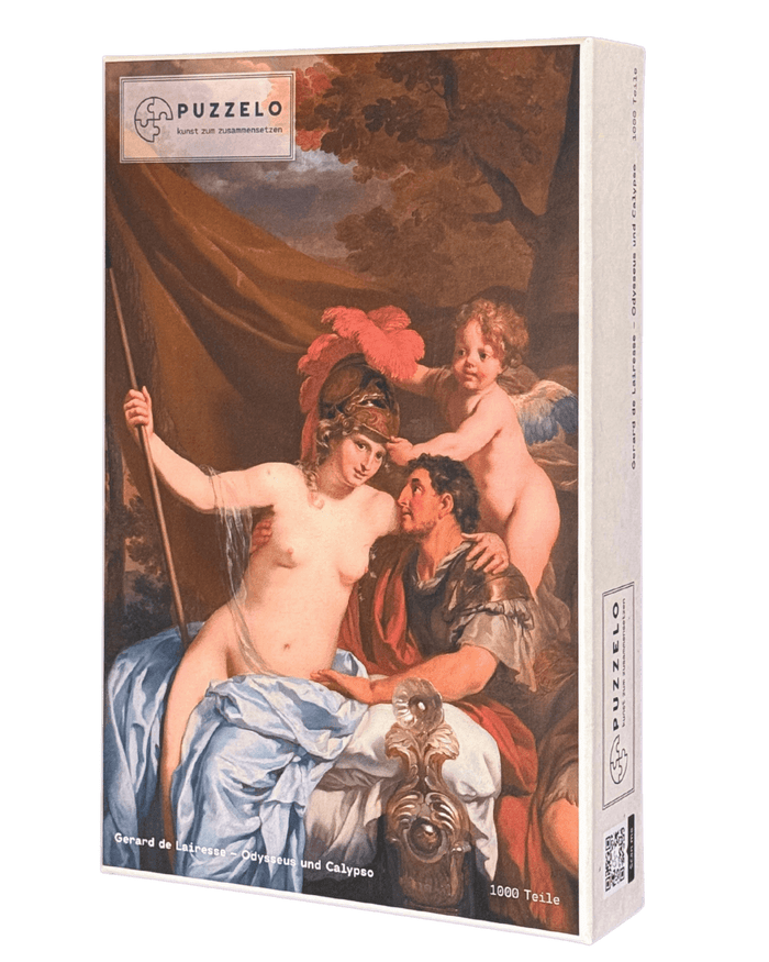 Odysseus und Calypso – Gérard de Lairesse Kunstpuzzle, 1000 Teile, Verpackung Vorderseite