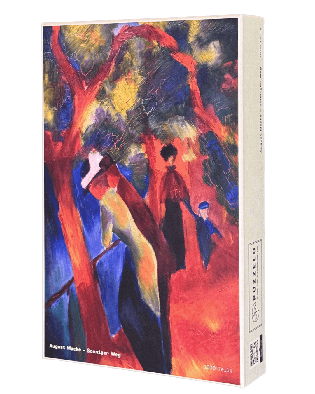 Sonniger Weg – August Macke Puzzle Kunstwerk, 1000 Teile, Verpackung Vorderseite