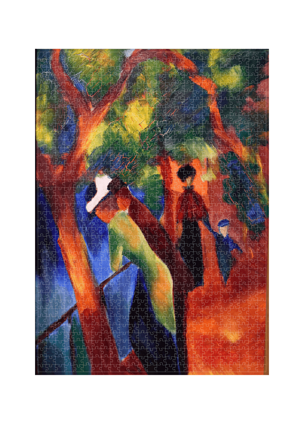 Sonniger Weg von August Macke als 1000-Teile-Puzzle-Kunstwerk – Motivansicht
