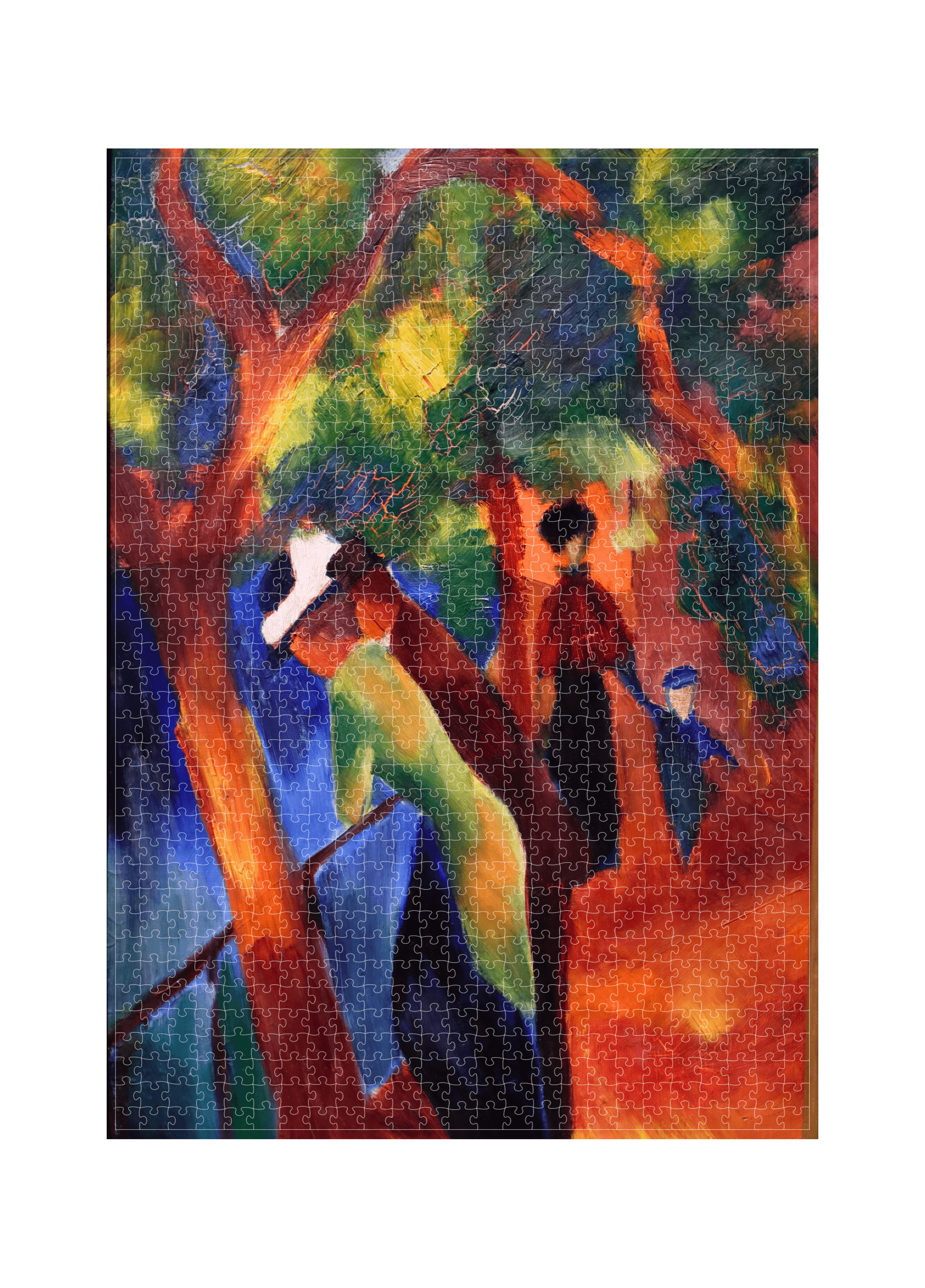 Sonniger Weg von August Macke als 1000-Teile-Puzzle-Kunstwerk – Motivansicht