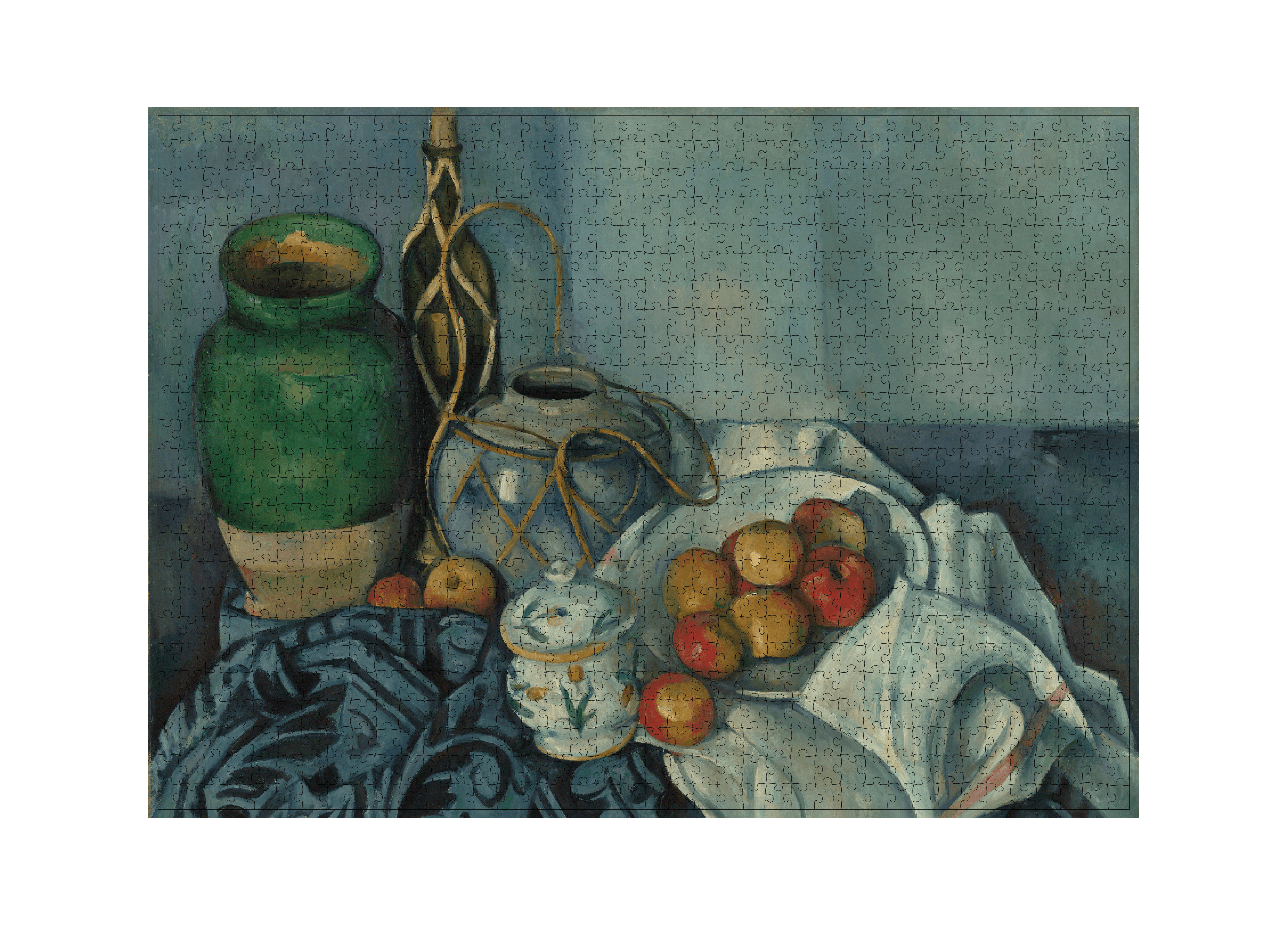 Stillleben mit Äpfeln von Paul Cézanne als 1000-Teile-Kunstpuzzle – Motivansicht