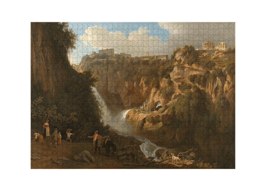 Wasserfall bei Tivoli von Abraham Teerlink als 1000-Teile-Puzzle-Kunstwerk – Motivansicht